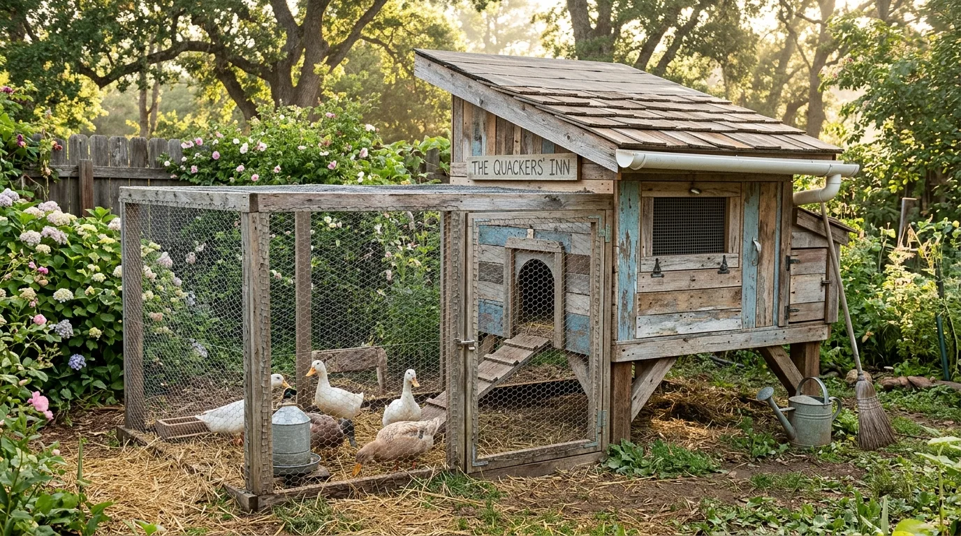 DIY Recycled Wood Duck Coop
